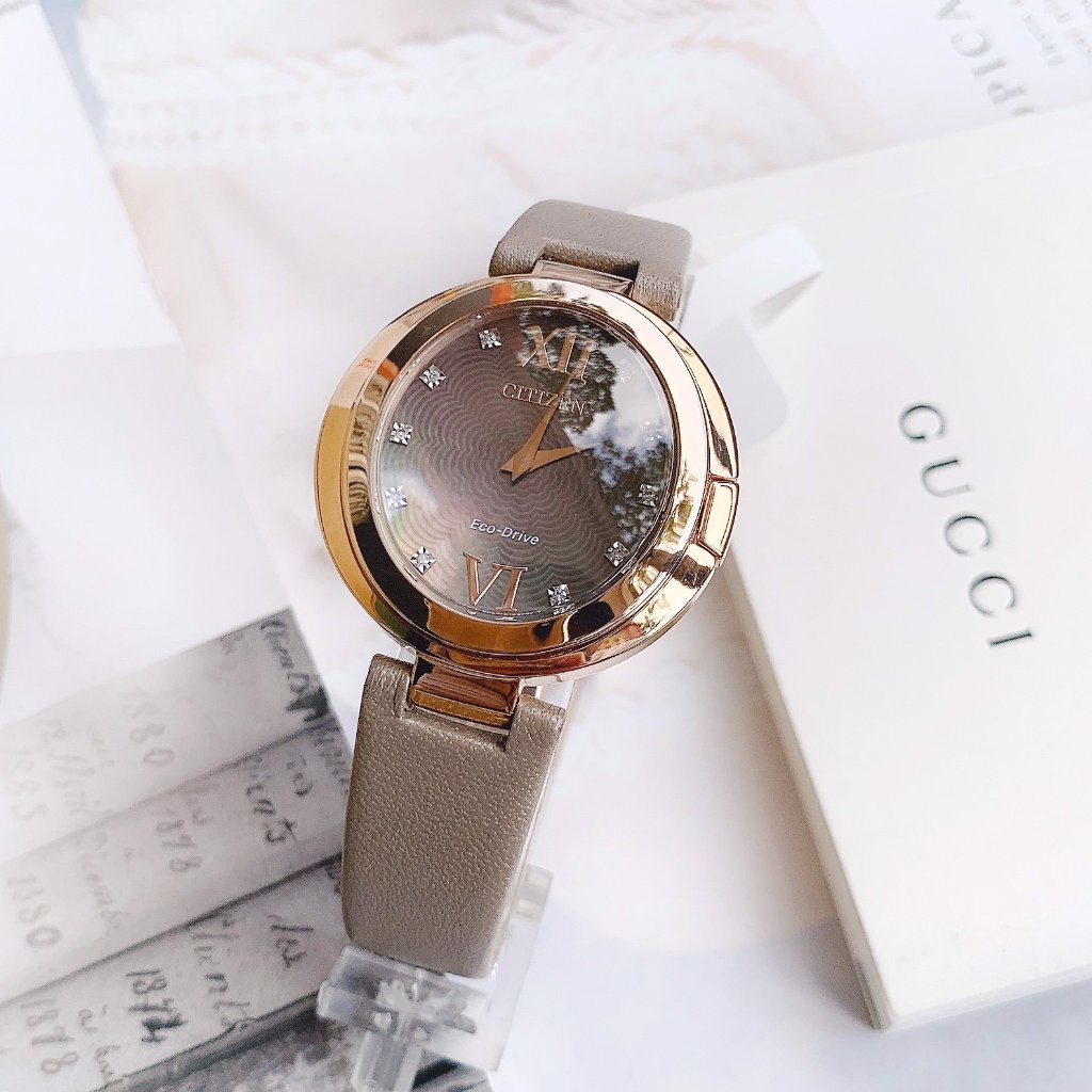 Citizen Diamond Stone 34mm Brown Watch Citizen Diamond Stone 34mm Brown Watch
